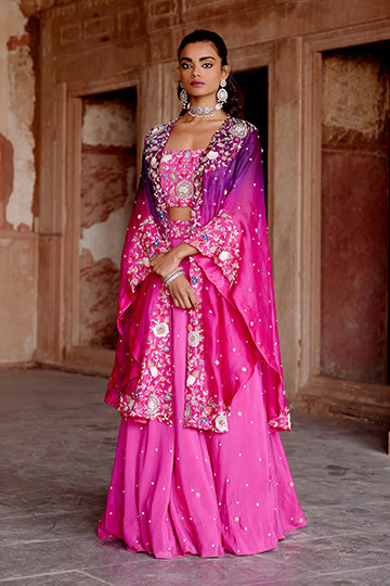 Cape With Lehenga