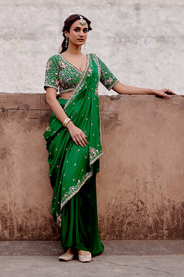 Fusion Drape Saree With Skirt