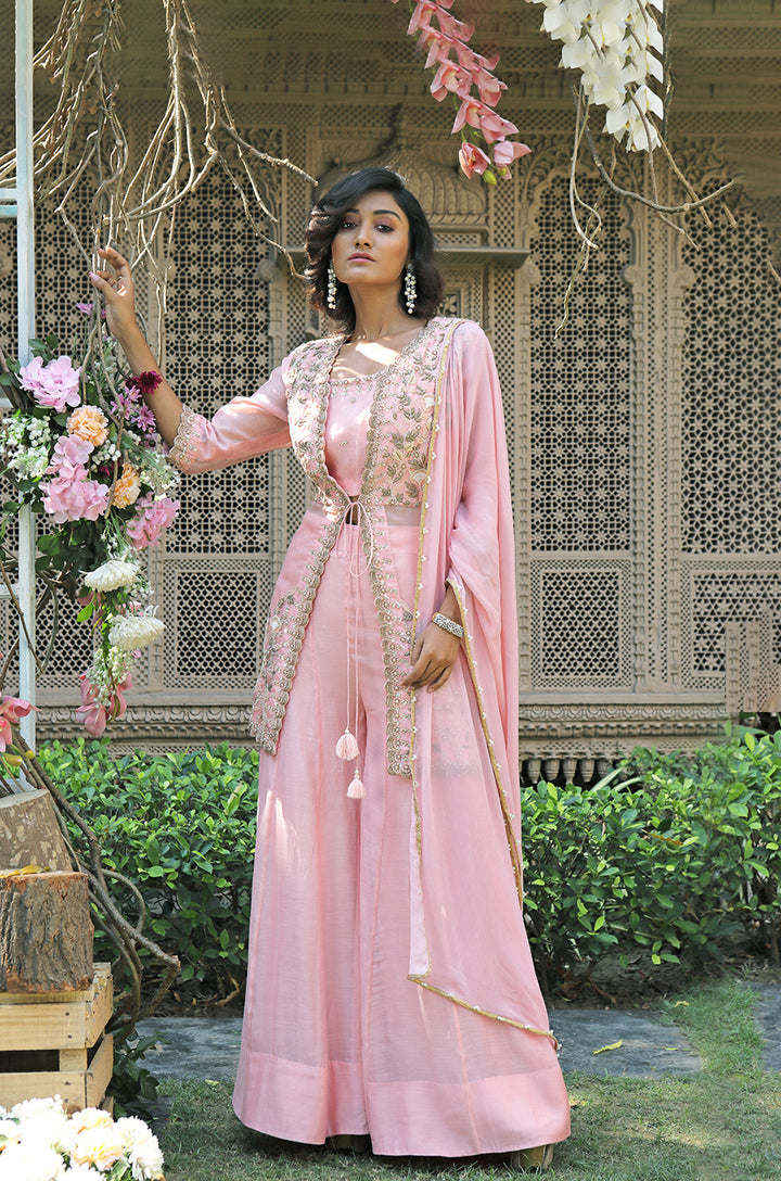 PEPLUM WITH SHARARA & DUPATTA