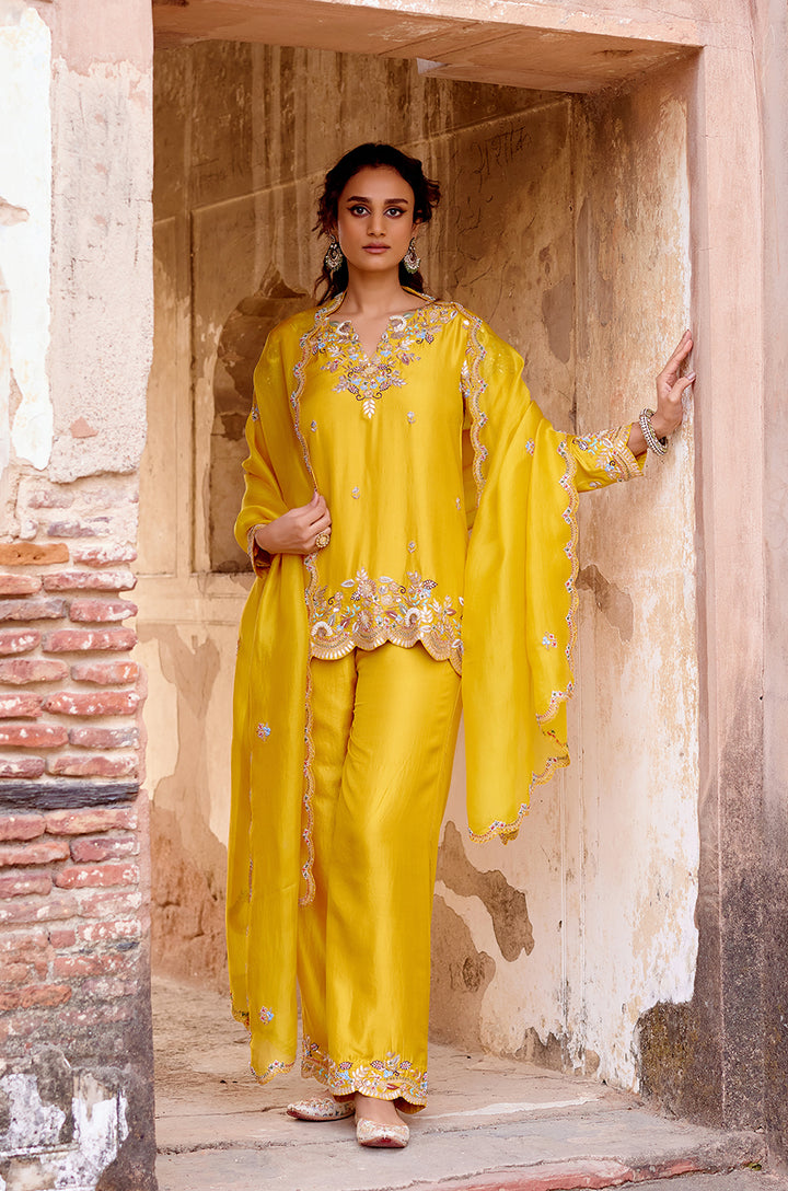 KURTA SET WITH PANTS AND DUPATTA