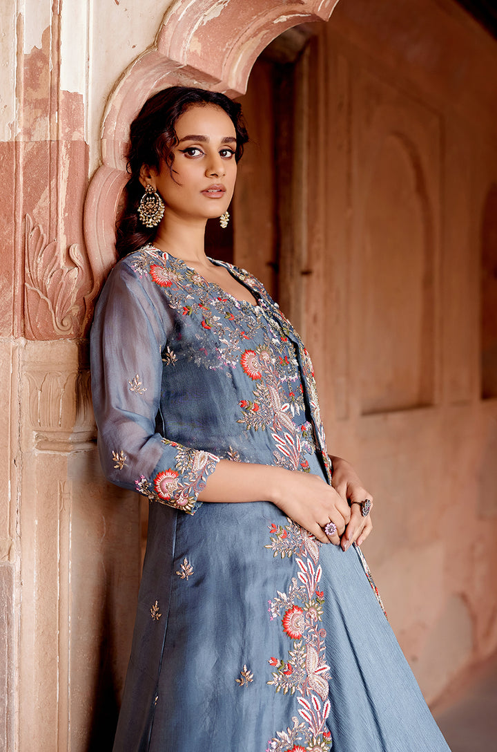 LONG JACKET WITH ANARKALI