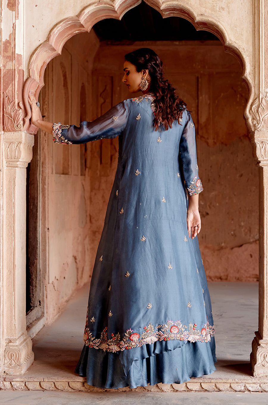 LONG JACKET WITH ANARKALI