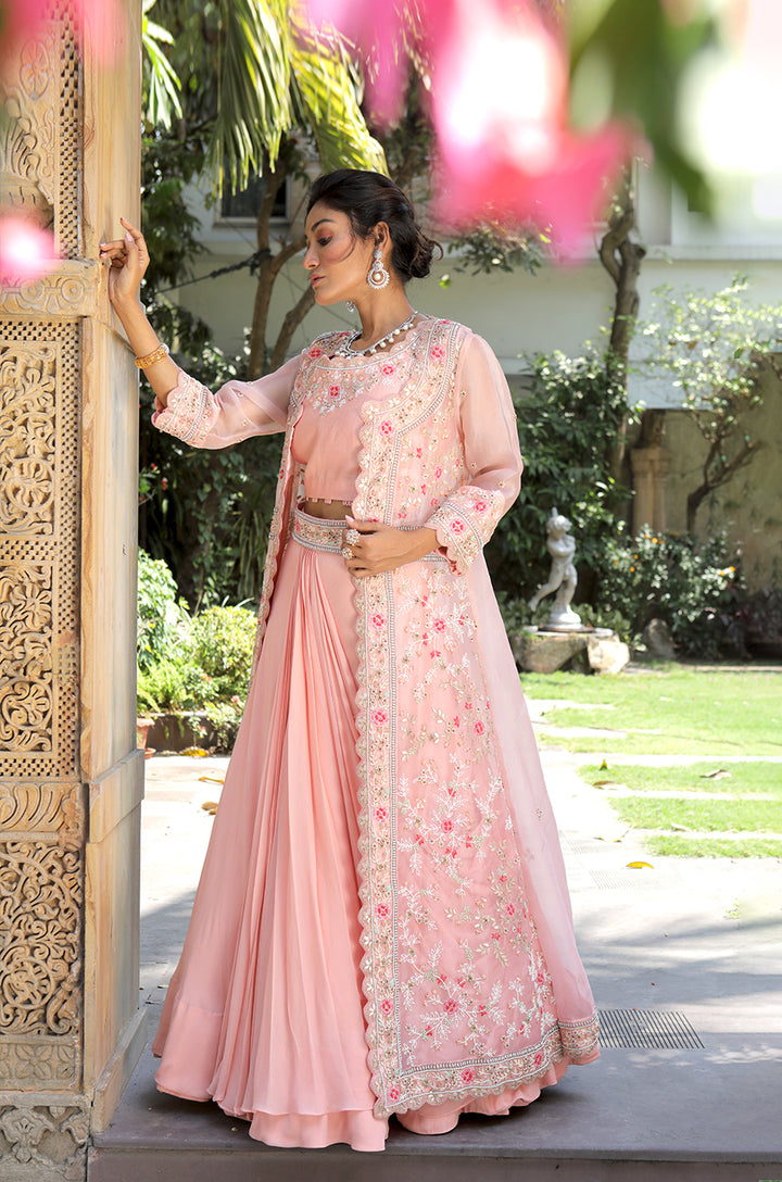 LONG JACKET SET WITH LEHENGA