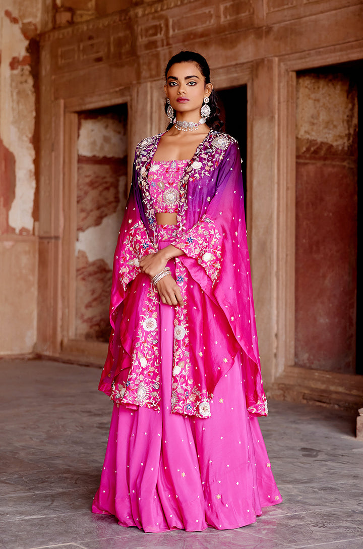 CAPE SET WITH LEHENGA