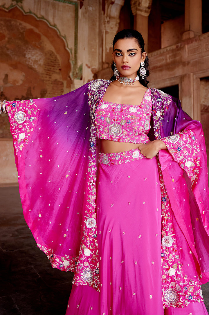 CAPE SET WITH LEHENGA