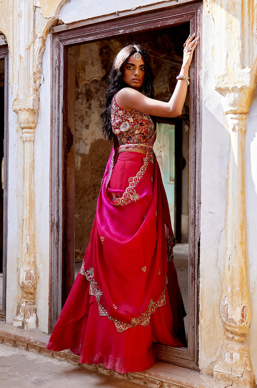 SASH DRAPE LEHENGA SET