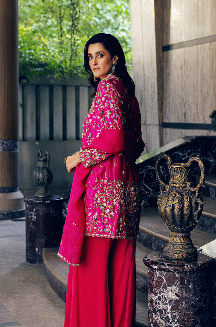 HEAVILY EMBROIDERED KURTA WITH FLARED PANT AND DUPATTA