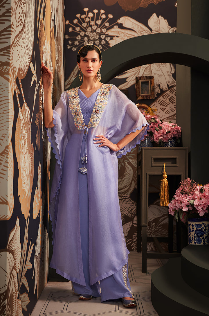 SIGNATURE SCALLOPED KAFTAN WITH PANTS