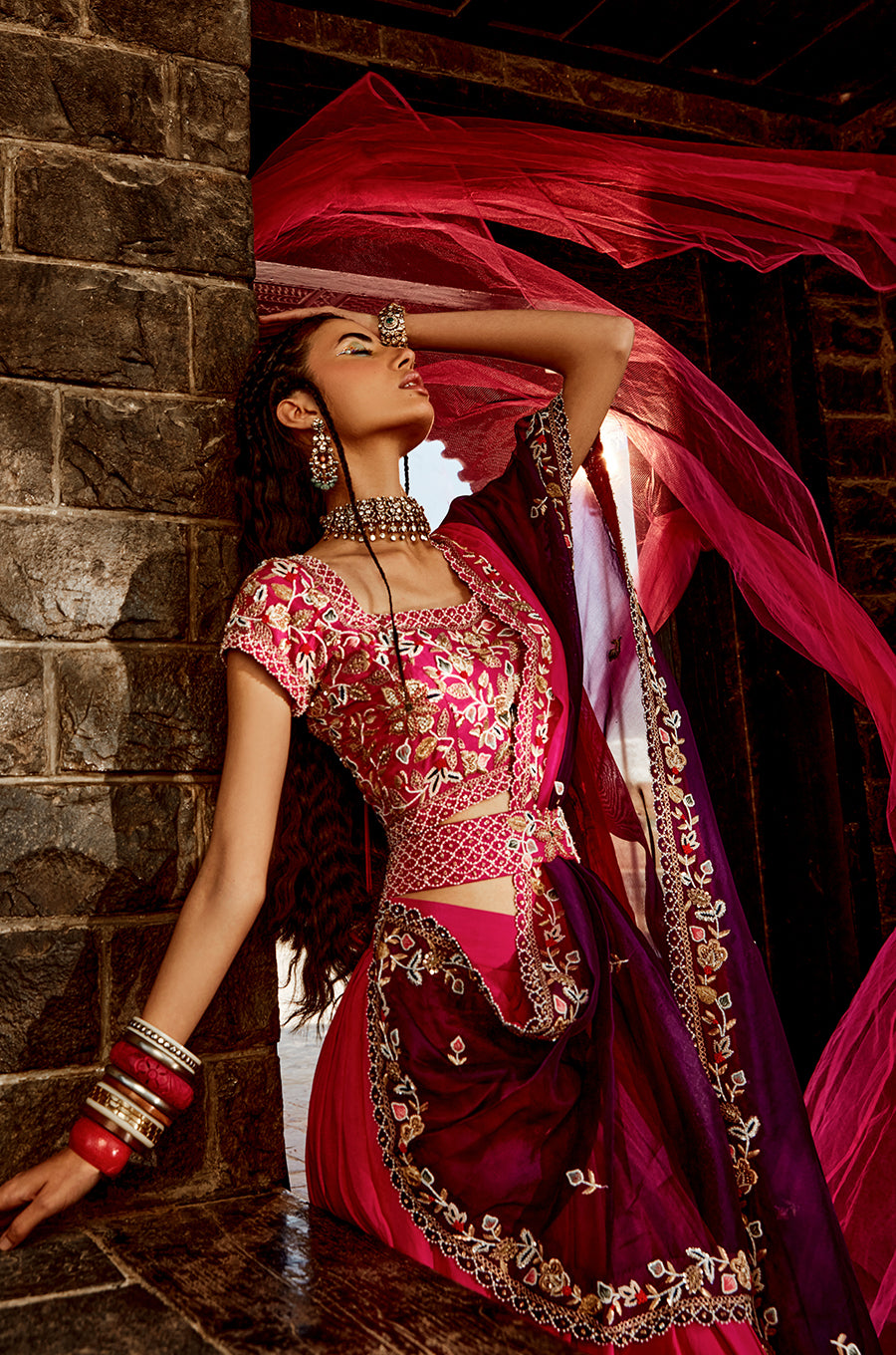 Sash Drape Lehenga Set