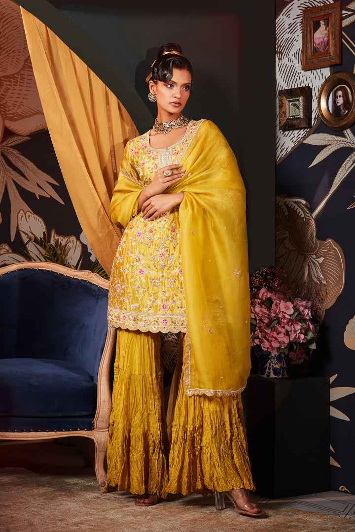 KURTA SET WITH SHARARA AND DUPATTA